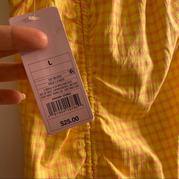 Plaid Drawstring Dress - Picture 4 of 4